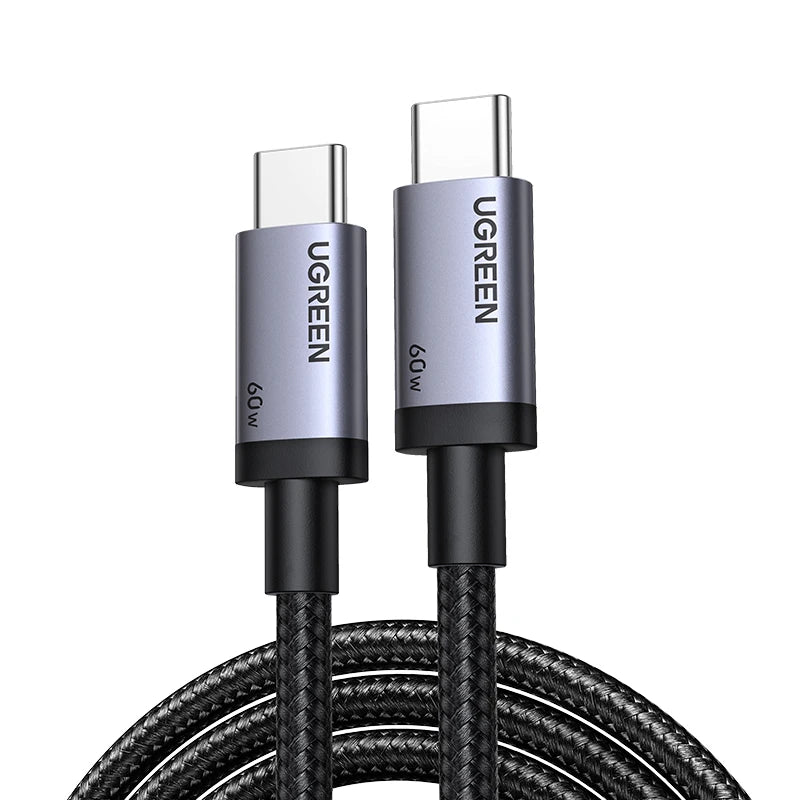 USB-C to USB-C 60W Fast Charging Data Cable for iPhone Samsung iPad MacBook Laptop