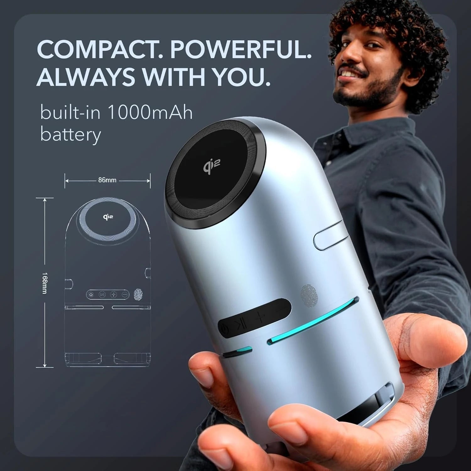 Magnetic 3 in 1 Wireless Charger and Bluetooth Speaker for iPhone, Apple Watch and AirPods