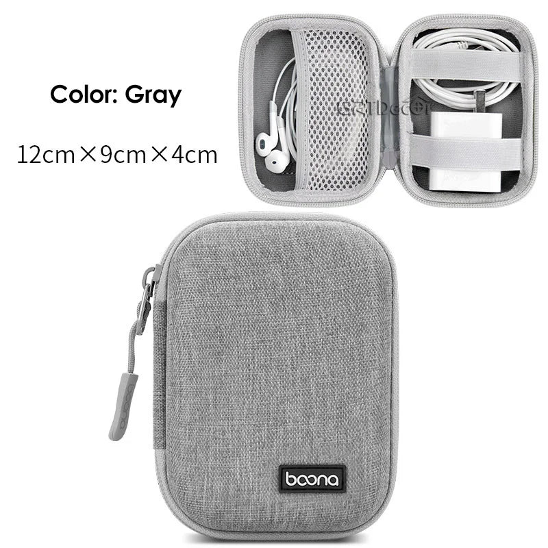 Waterproof Hard Shell Digital Gadgets Storage Travel Bag for Electronics Accessories HDD Earphones