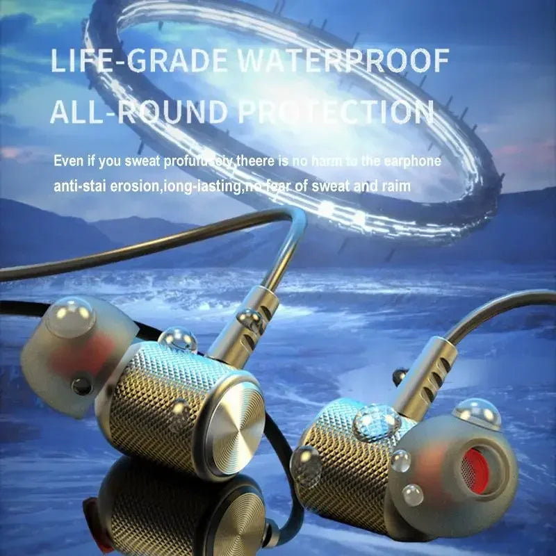 K58 Wireless Bluetooth 5.3 Neckband Earphones with Mic, LED Display, and Noise Cancelling