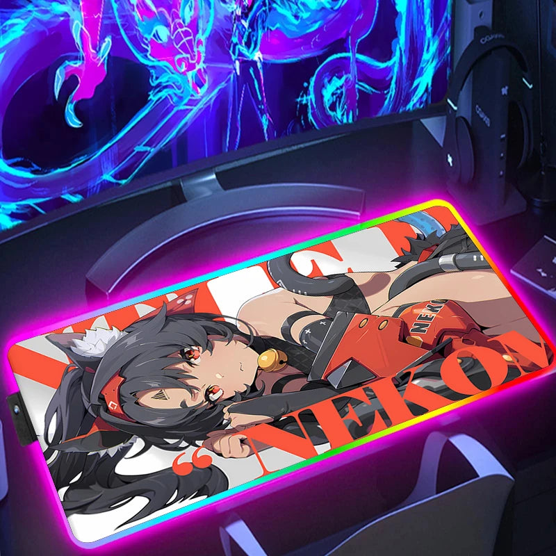 RGB Gaming Mouse Pad XXL with HD Print Non Slip Base Waterproof Rubber Desk Mat for PC Setup