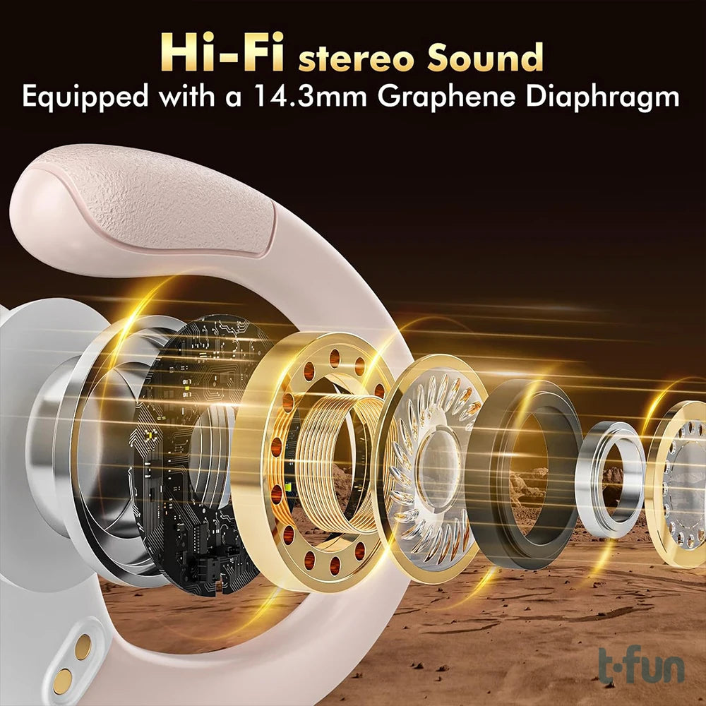 Wireless Bluetooth 5.3 Sport Earbuds with AI Noise Reduction and IPX7 Waterproof Design