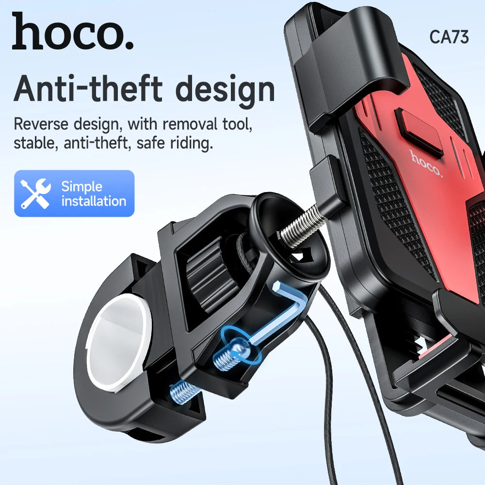 Universal Adjustable Motorcycle and Bicycle Phone Holder for 4.5 to 7 Inch Smartphones Black