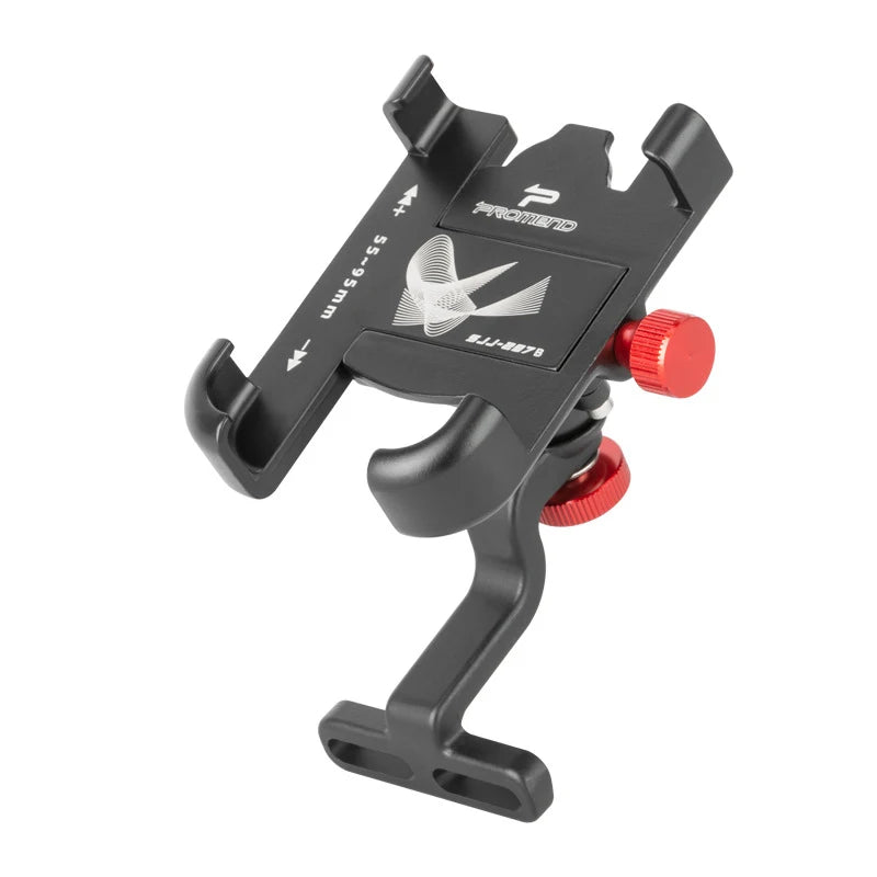 Adjustable Aluminium Bike and Motorcycle Phone Mount Non-Slip Holder for iPhone and Samsung Devices
