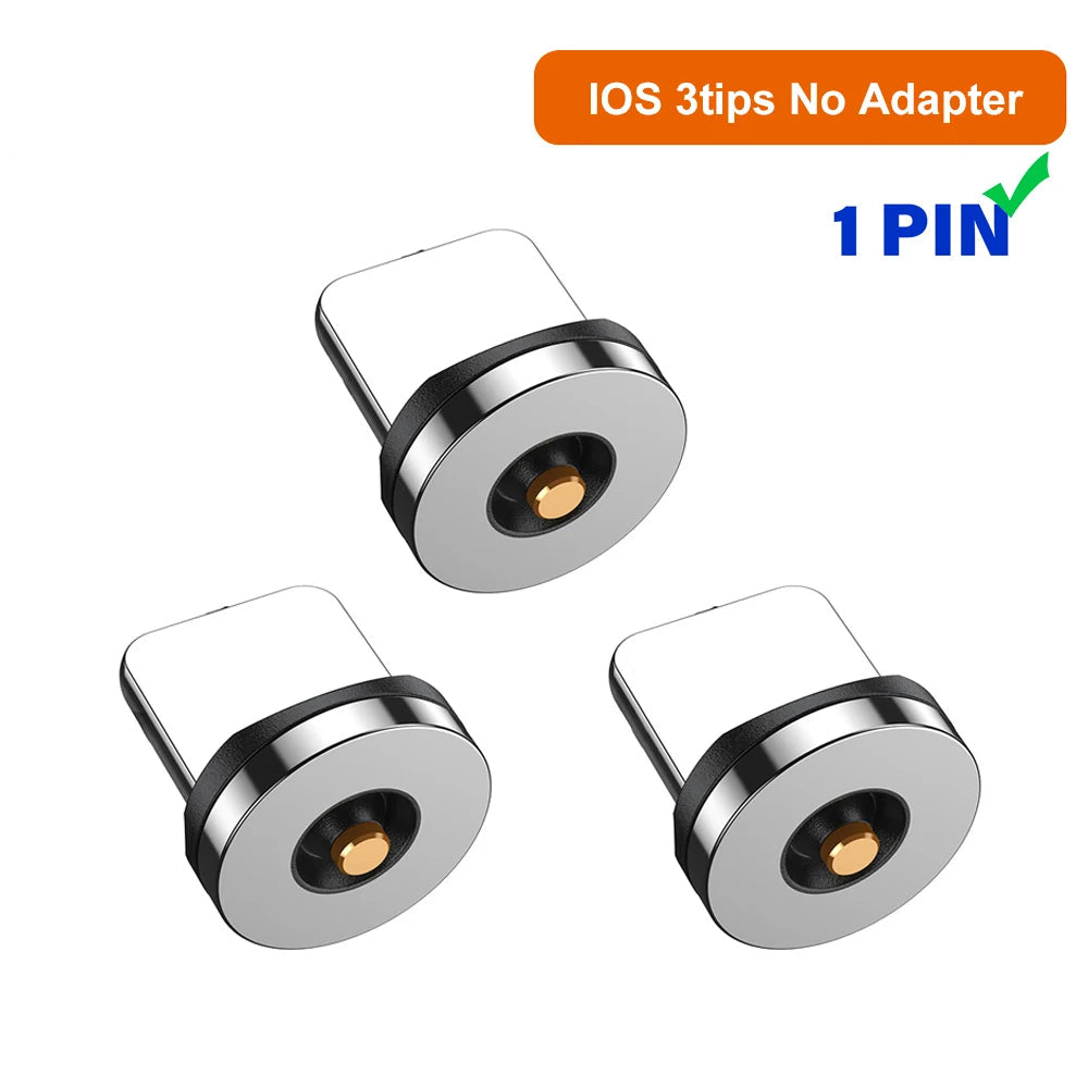 1 Pin Magnetic OTG Adapter 540 Degree Swivel Charging Converter for Type C Micro and iPhone