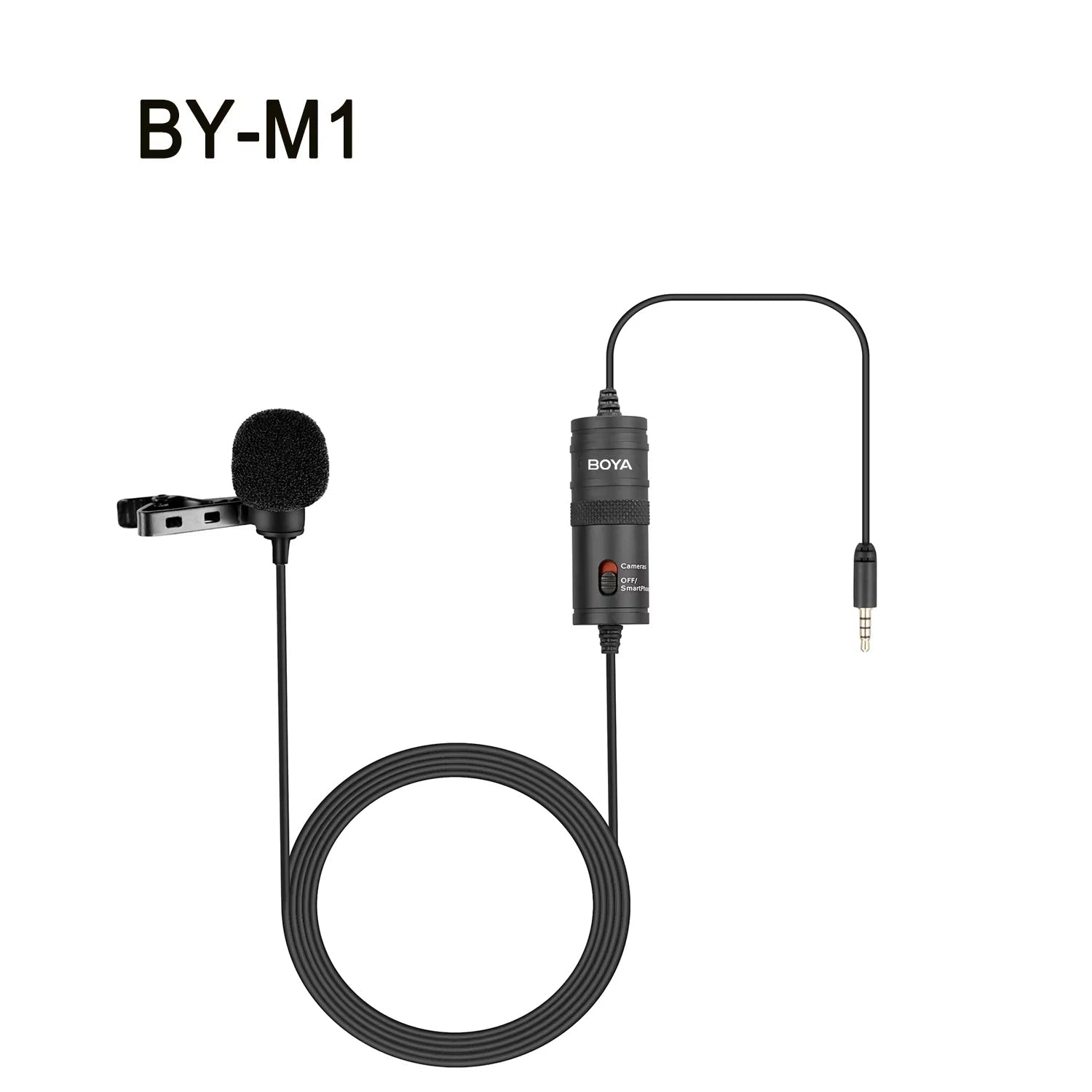 Universal Clip-On Lavalier Microphone 6m Cable 3.5mm TRRS Phone Camera PC Streaming Recording