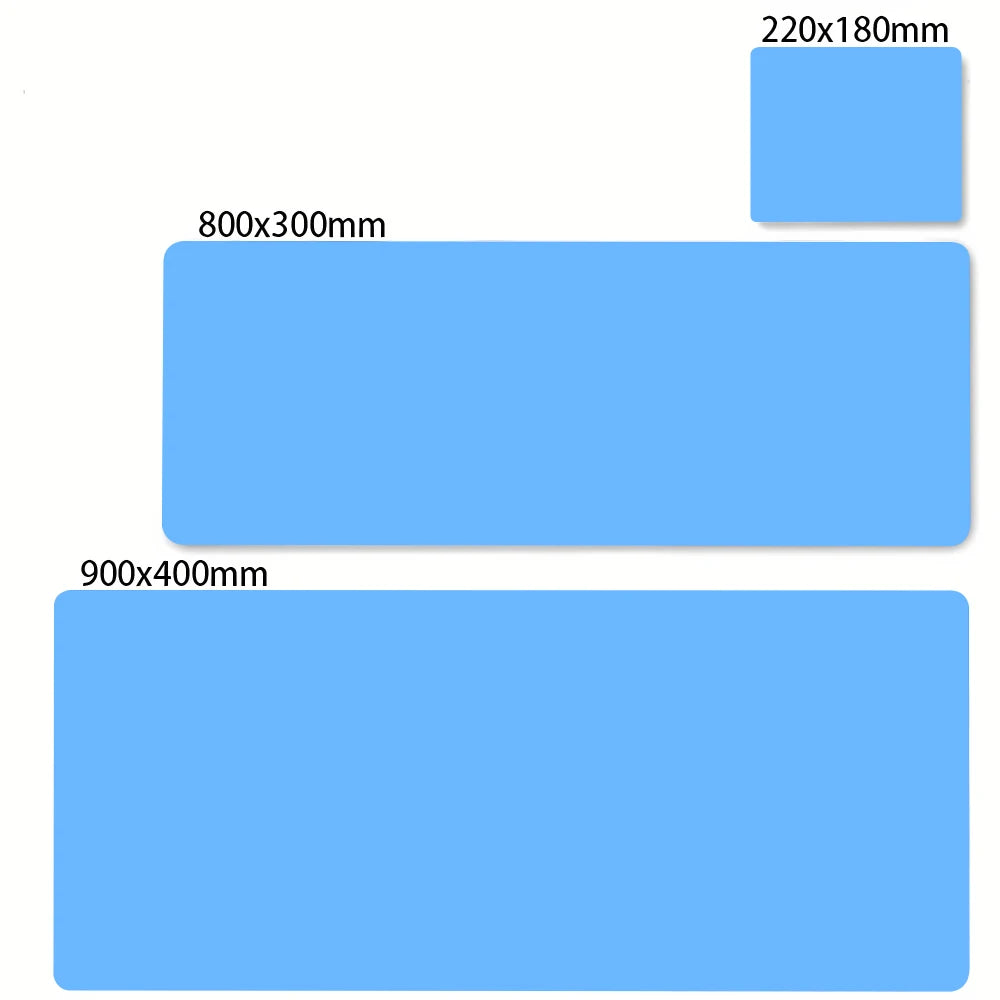 Large Waterproof Gaming Mouse Pad Solid Colour Natural Rubber Non-slip Desk Mat for Keyboard