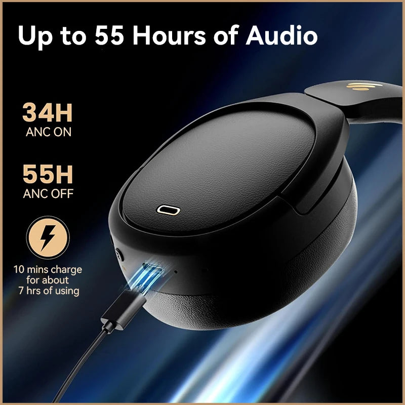Premium Wireless Over Ear Headphones with Active Noise Cancelling and Hi Res Audio