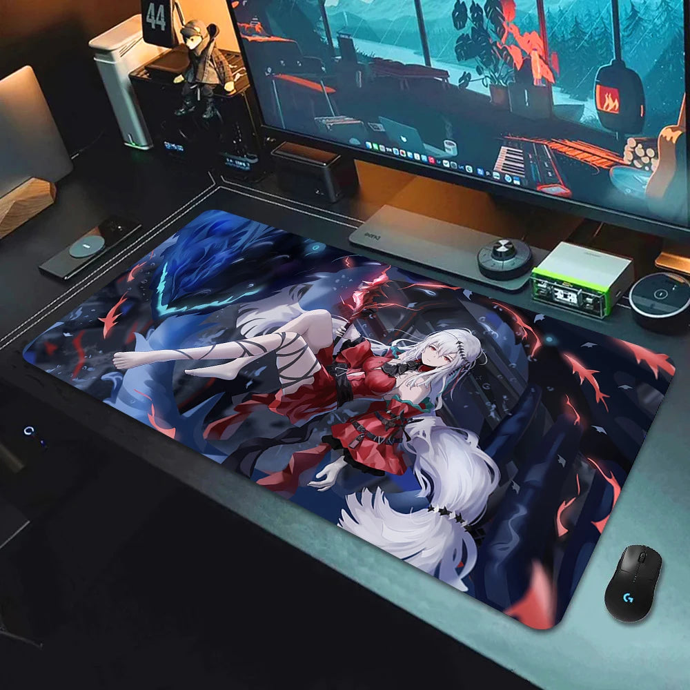 Large Gaming Mouse Pad with Non-Slip Rubber Base and Anime-Inspired Design for E-Sports Setups