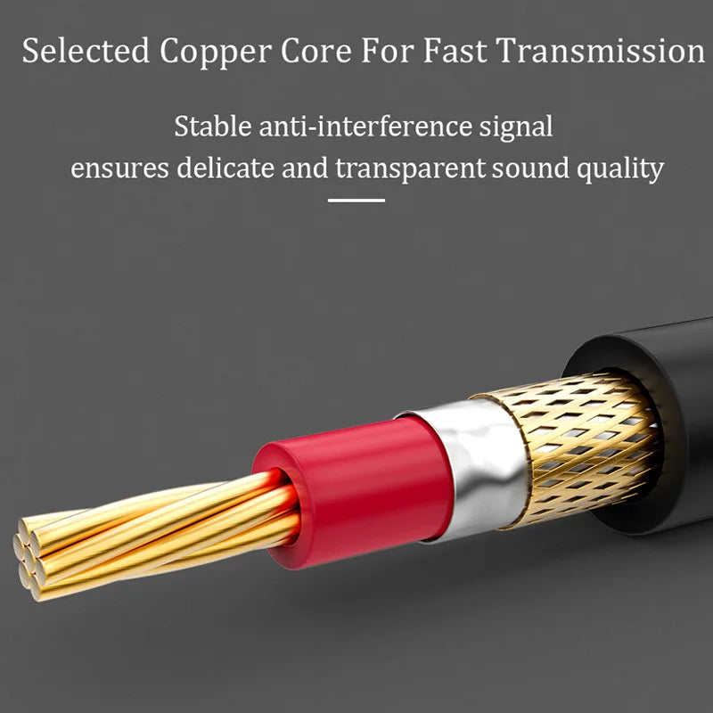 6.35mm Male-to-Male Jack Audio Cable for Guitar Mixer Amplifier Speaker Premium Aux Cable