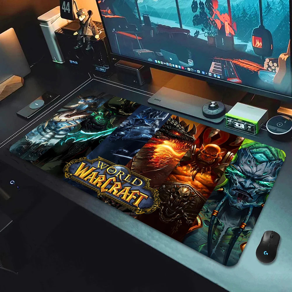 Extended Non-slip Gaming Mouse Mat with Wrist Support for Desk and Keyboard, Multiple Sizes Available
