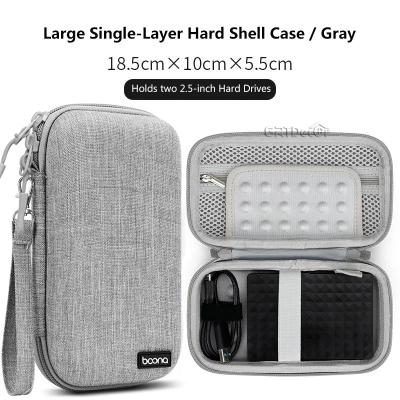 Hard Shell Electronics Travel Organizer for Chargers Mouse Cables Earphones HDD Digital Accessories
