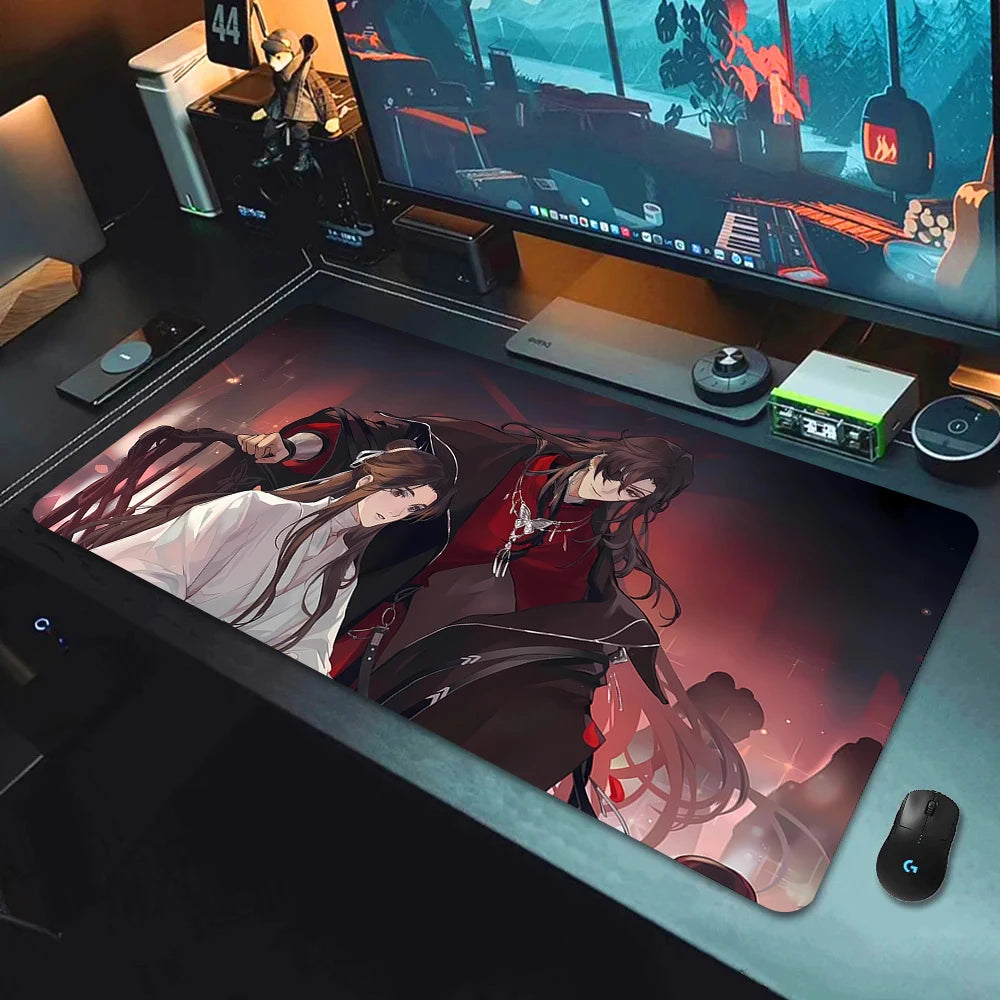 Large Gaming Mouse Pad Anime Desk Mat Non-slip Rubber Surface for Computer and Laptop Setups