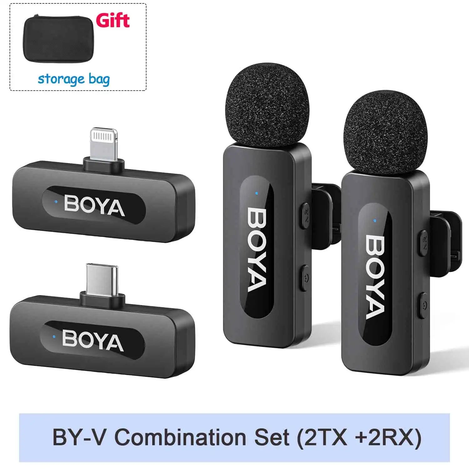 Wireless Lavalier Microphone for iPhone Android USB-C Live Streaming Vlogging Interviews Gaming Pro