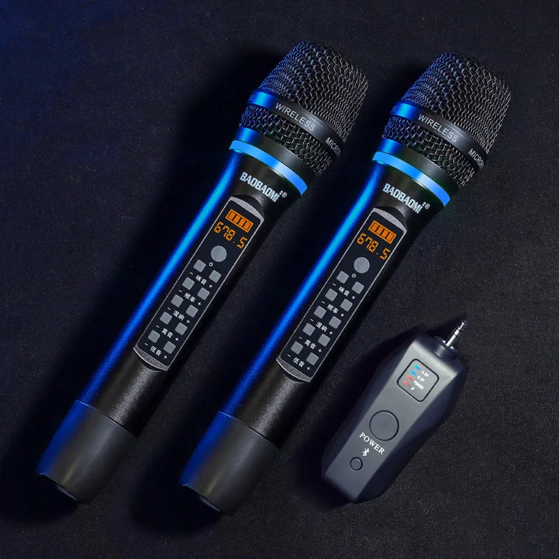 Wireless UHF Handheld Microphone with Bluetooth for Karaoke Party Church and Live Performances