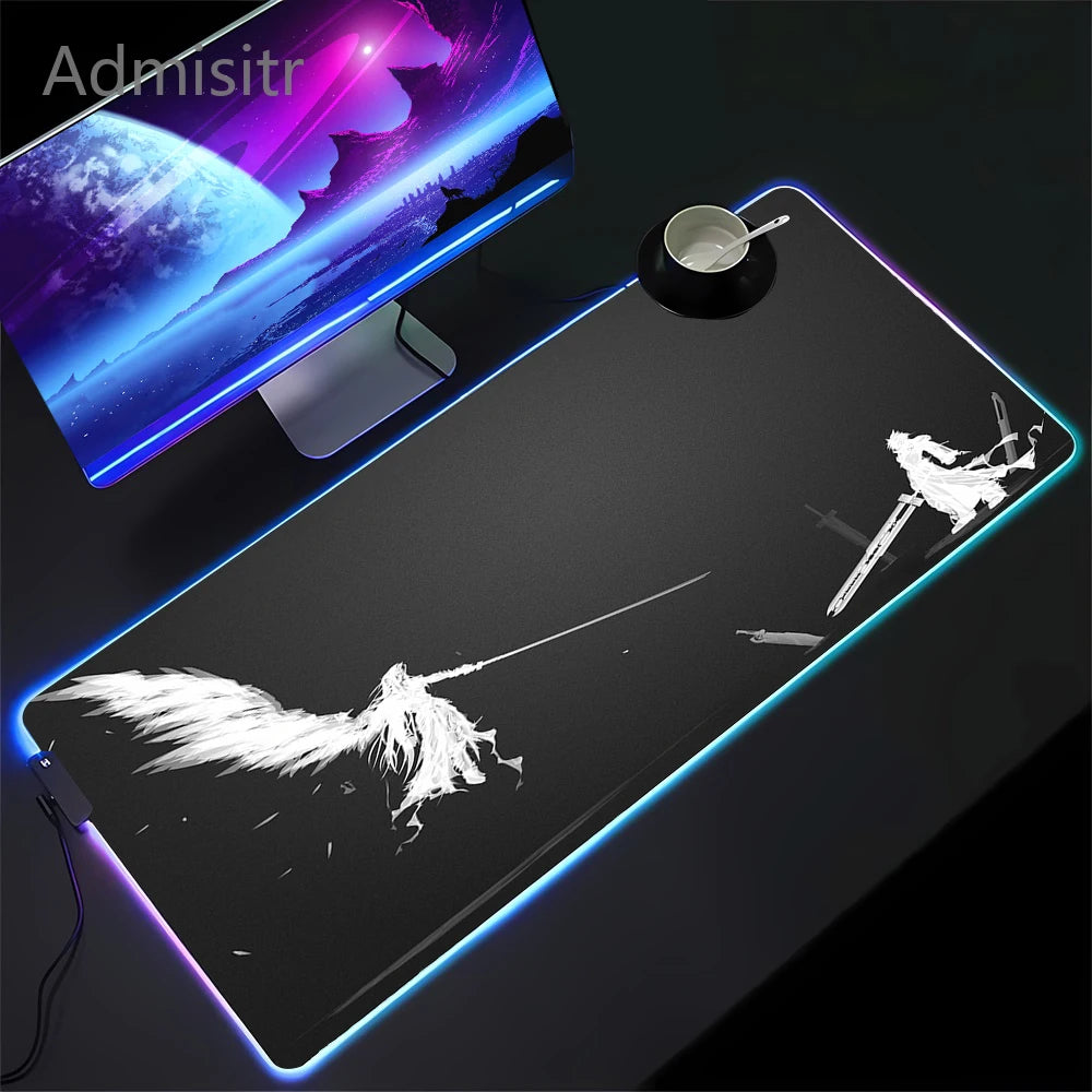 RGB Backlit Gaming Mouse Pad Extra Large Non-Slip Waterproof LED Desk Mat for PC Laptop Keyboard