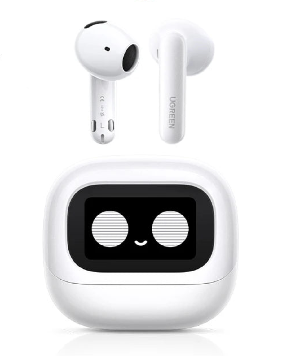 Wireless Bluetooth Earbuds with LCD Smart Screen, 52dB ANC, Spatial Audio, Low Latency Mode