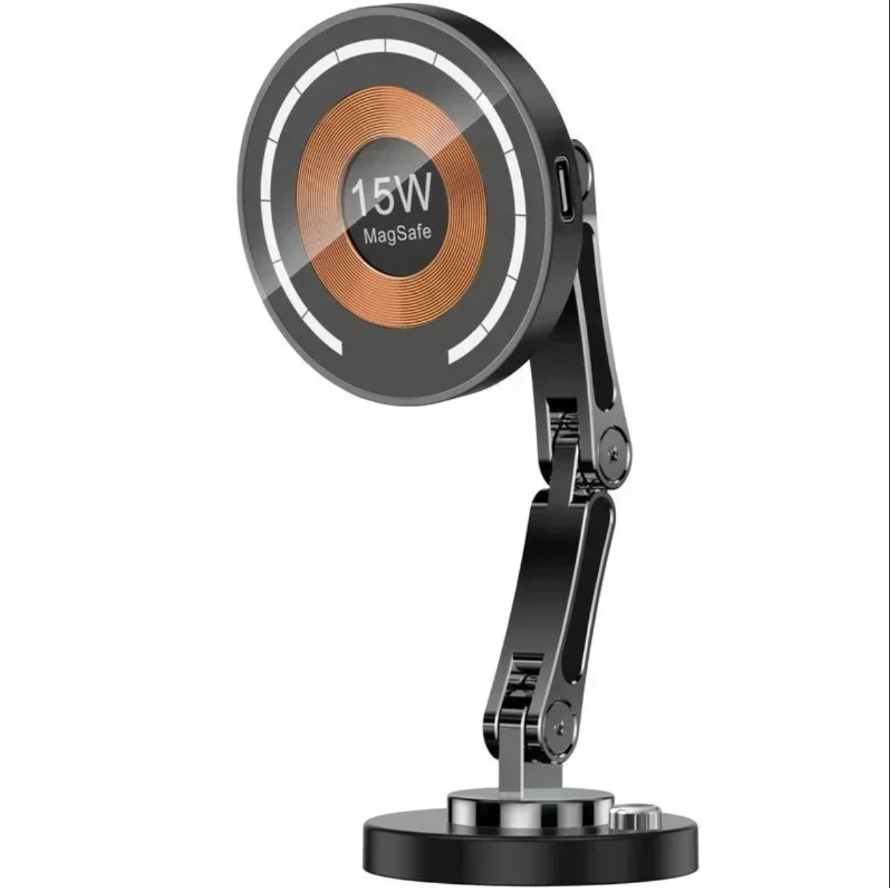 Magnetic Wireless Car Charger Mount with Fast Charging and Secure Phone Holder for iPhone