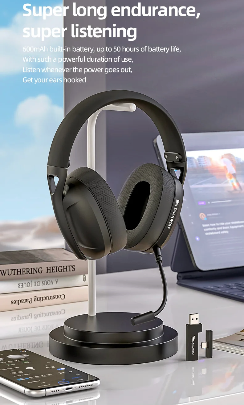 Lightweight Wired Gaming Headset with Microphone for PC Laptop and E‑Sports Audio