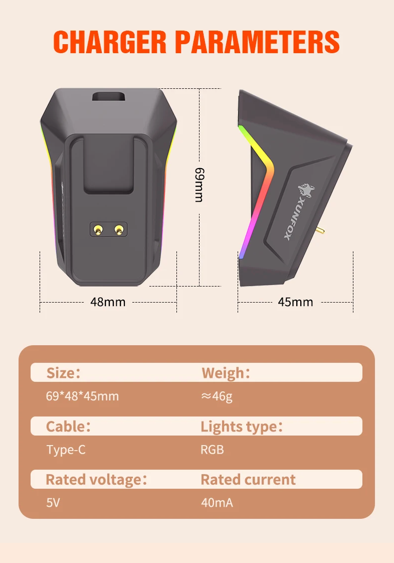 Wireless Bluetooth RGB Mouse with Magnetic Charging and Dual Mode for Gaming and Work