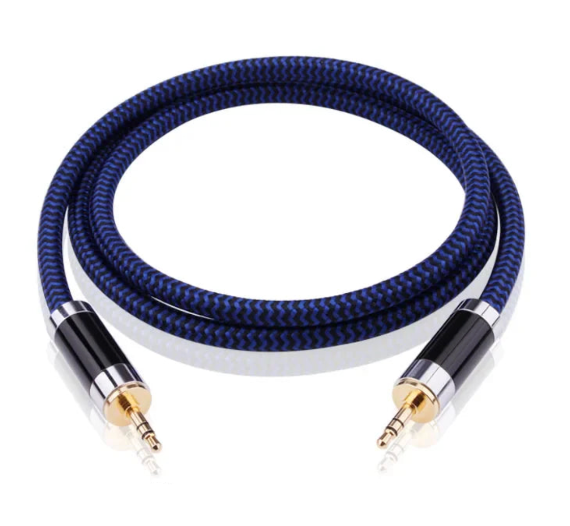 High Purity 4 Core 6N OCC 3.5mm to 3.5mm HiFi AUX Audio Cable for Speakers and Devices