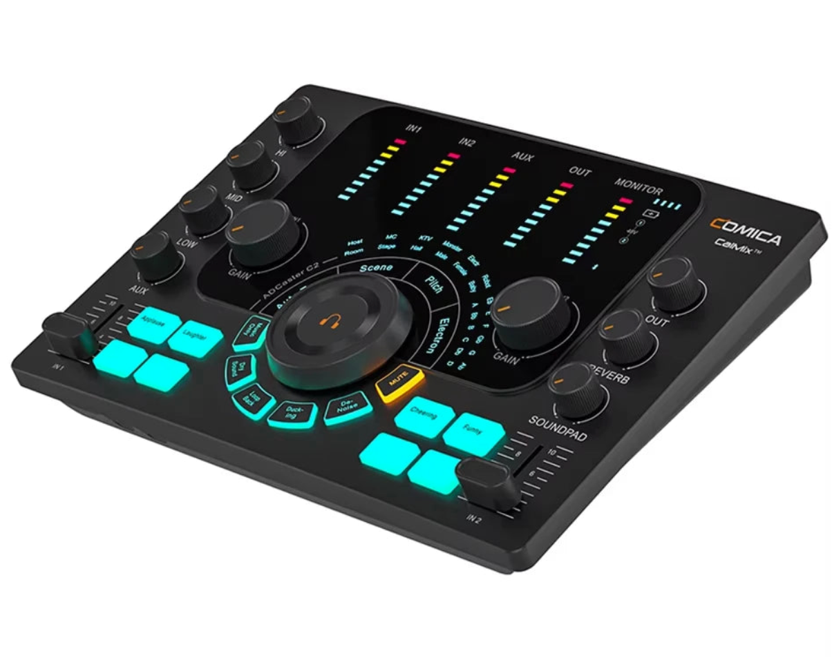 Professional Audio Interface Sound Card and DJ Mixer for Podcasting, Streaming and Recording