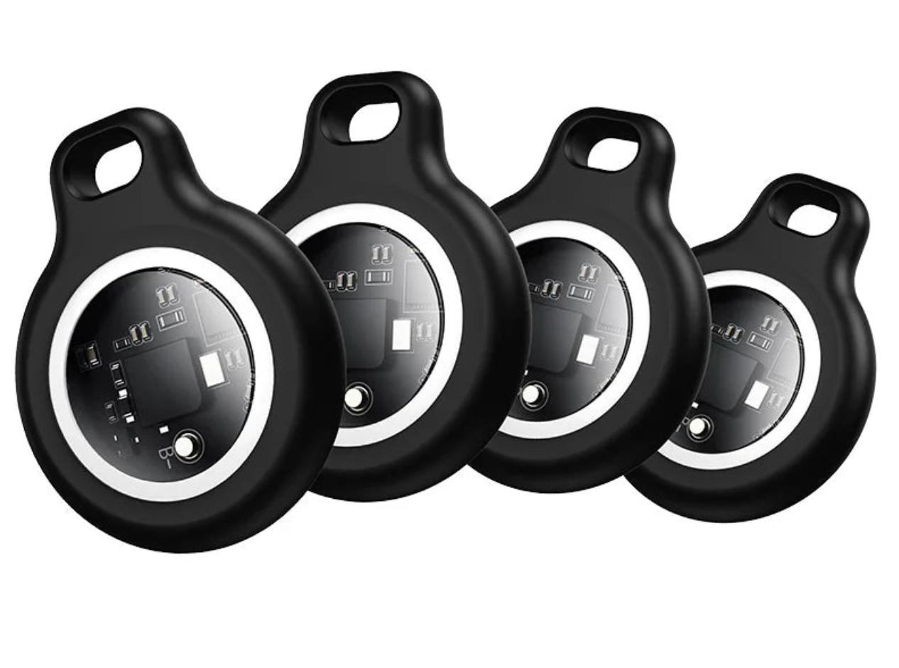 4 Pack Anti-Lost Bluetooth GPS Trackers with Cases Compatible with Apple Find My for Keys Luggage Bags