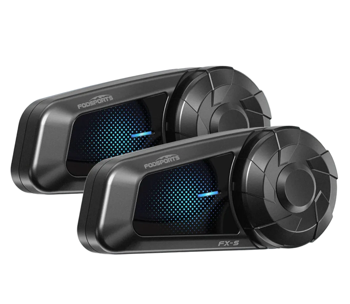 Bluetooth Motorcycle Helmet Intercom Headset with 1000M Range and Noise Reduction Technology Twin Pack