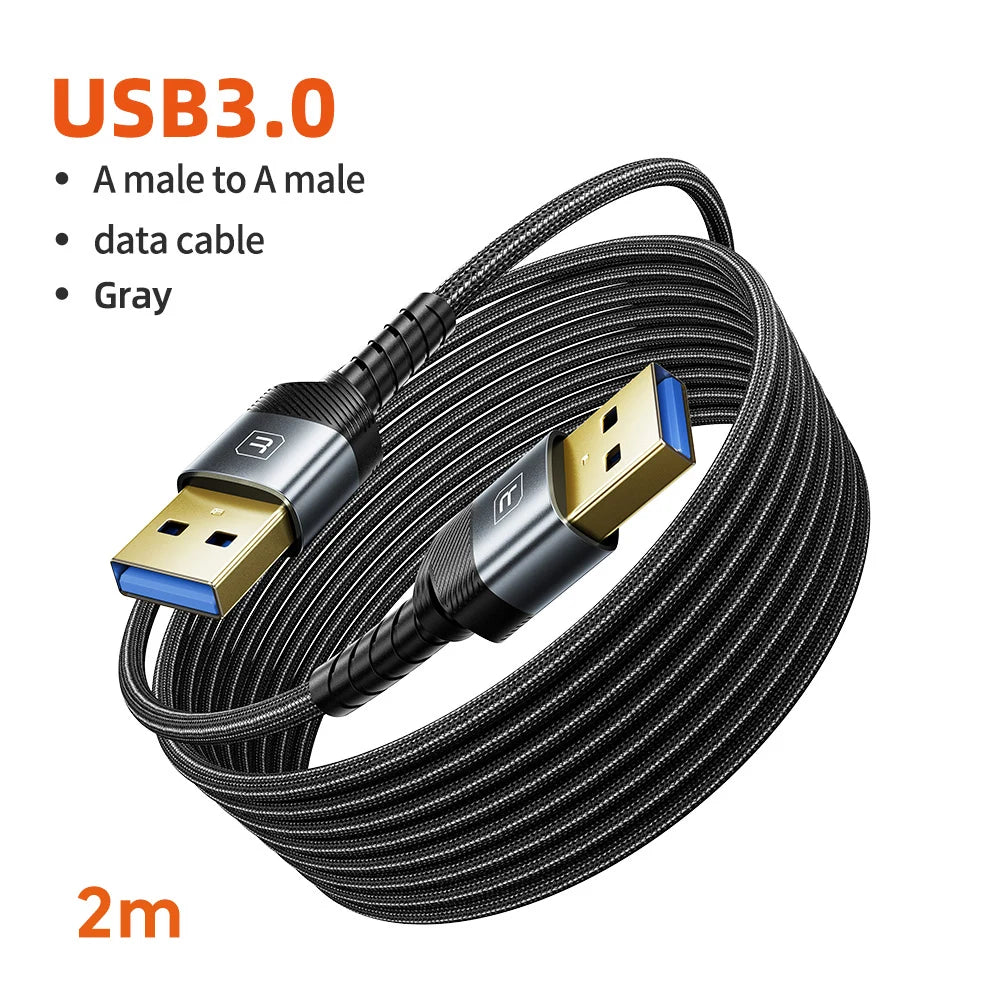 Premium USB A to USB A 3.0 Extension Cable for Computer Hard Drive and TV 5Gbps Data Transfer