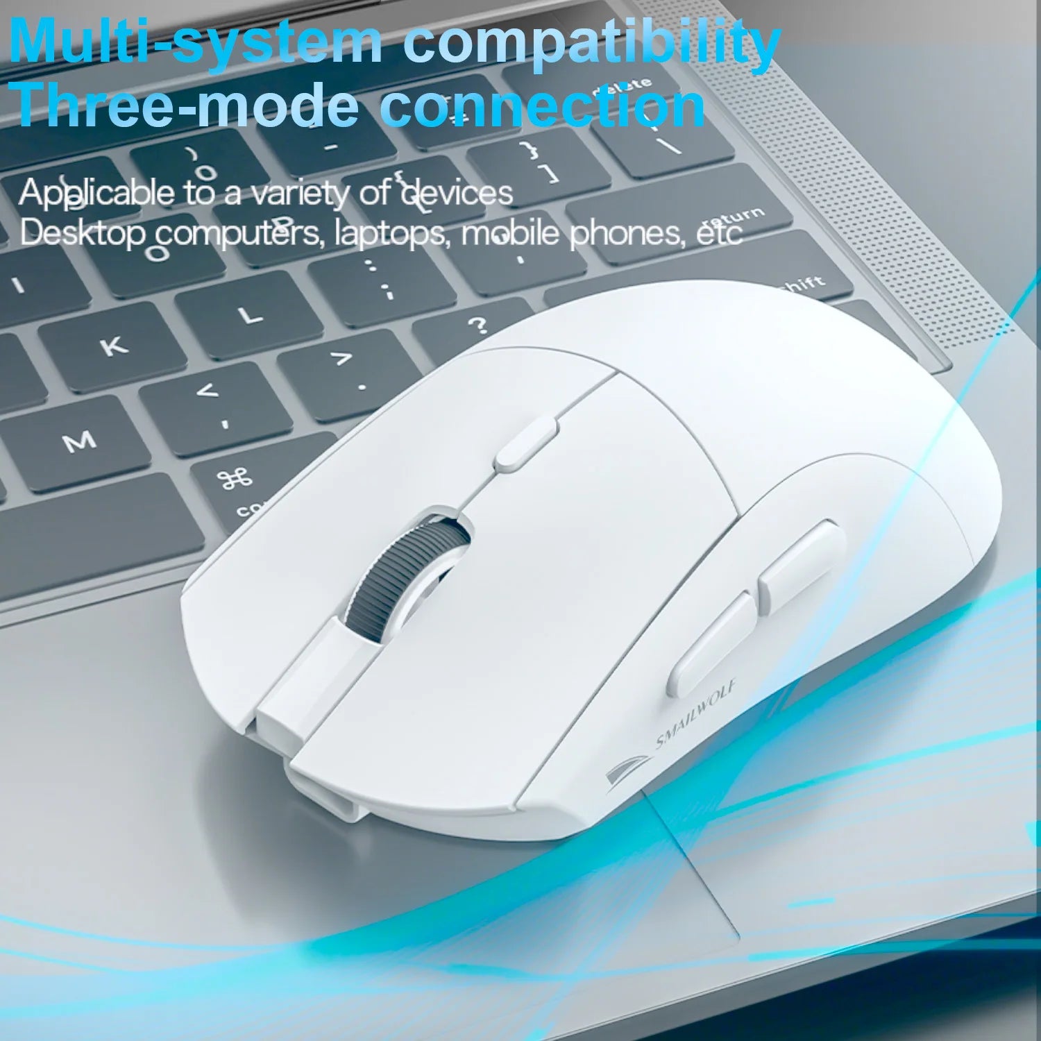 Wireless Bluetooth Gaming Mouse with Three Modes and Adjustable 2000 DPI Sensitivity