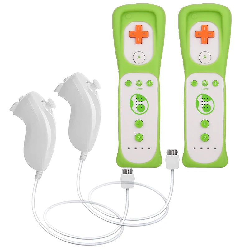 Wireless Game Controller and Nunchuck Set with Motion Sensing for Wii and Wii U Consoles