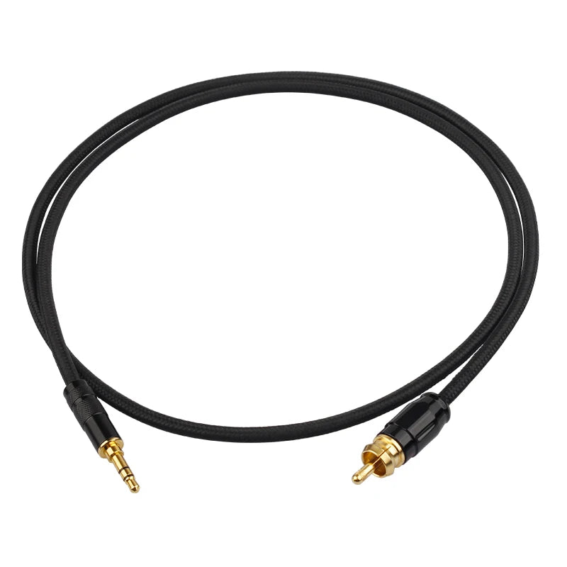 High Fidelity 3.5mm to RCA SPDIF Coaxial Audio Cable for Amplifiers Speakers and Computers
