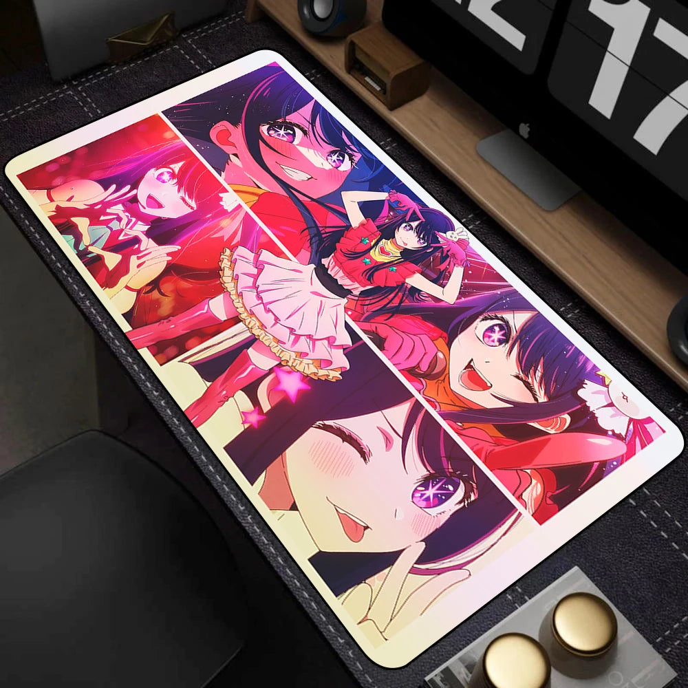 Large Anti-Slip Gaming Mouse Pad with Kawaii Illustration, Extended Deskmat for Keyboard and PC