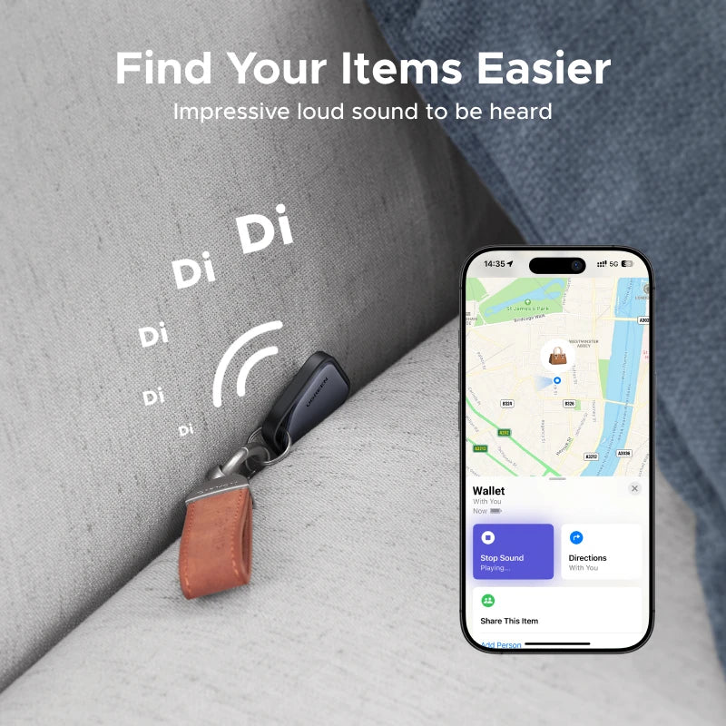 Smart Bluetooth Item Tracker for Apple Find My iPhone iPad Key Wallet Luggage Locator Tag