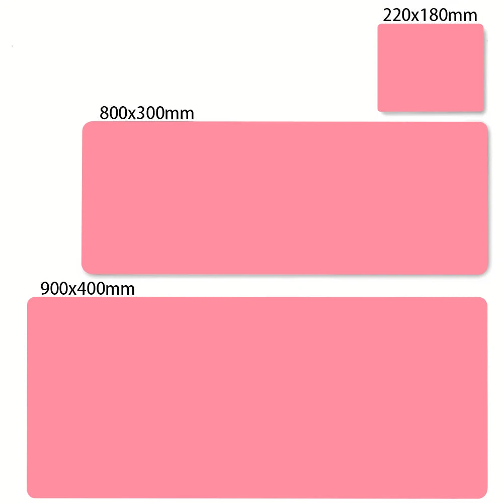 Large Waterproof Gaming Mouse Pad Solid Colour Natural Rubber Non-slip Desk Mat for Keyboard