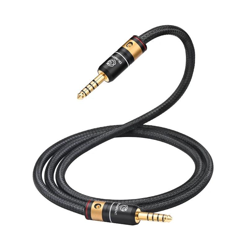 Premium 4.4mm Gold Plated HiFi Audio Cable with Dual Shielding for Headphones and Amplifiers