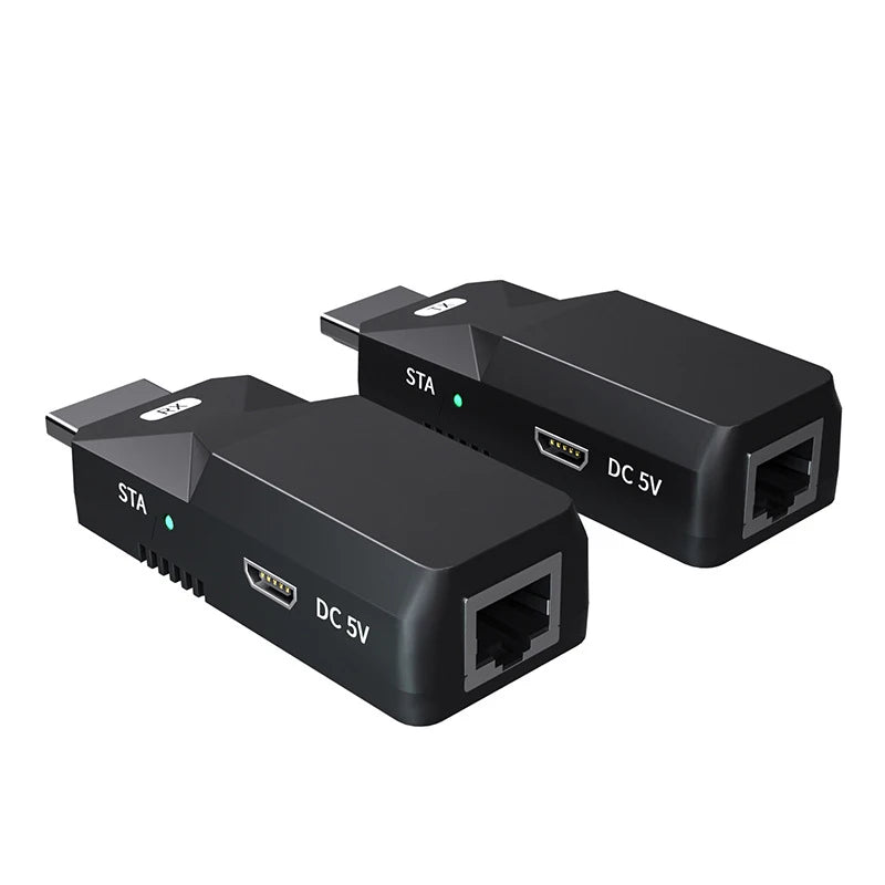 HDMI Extender with IR and Loop Out Full HD 1080p Signal Transmission over Cat6 up to 60m