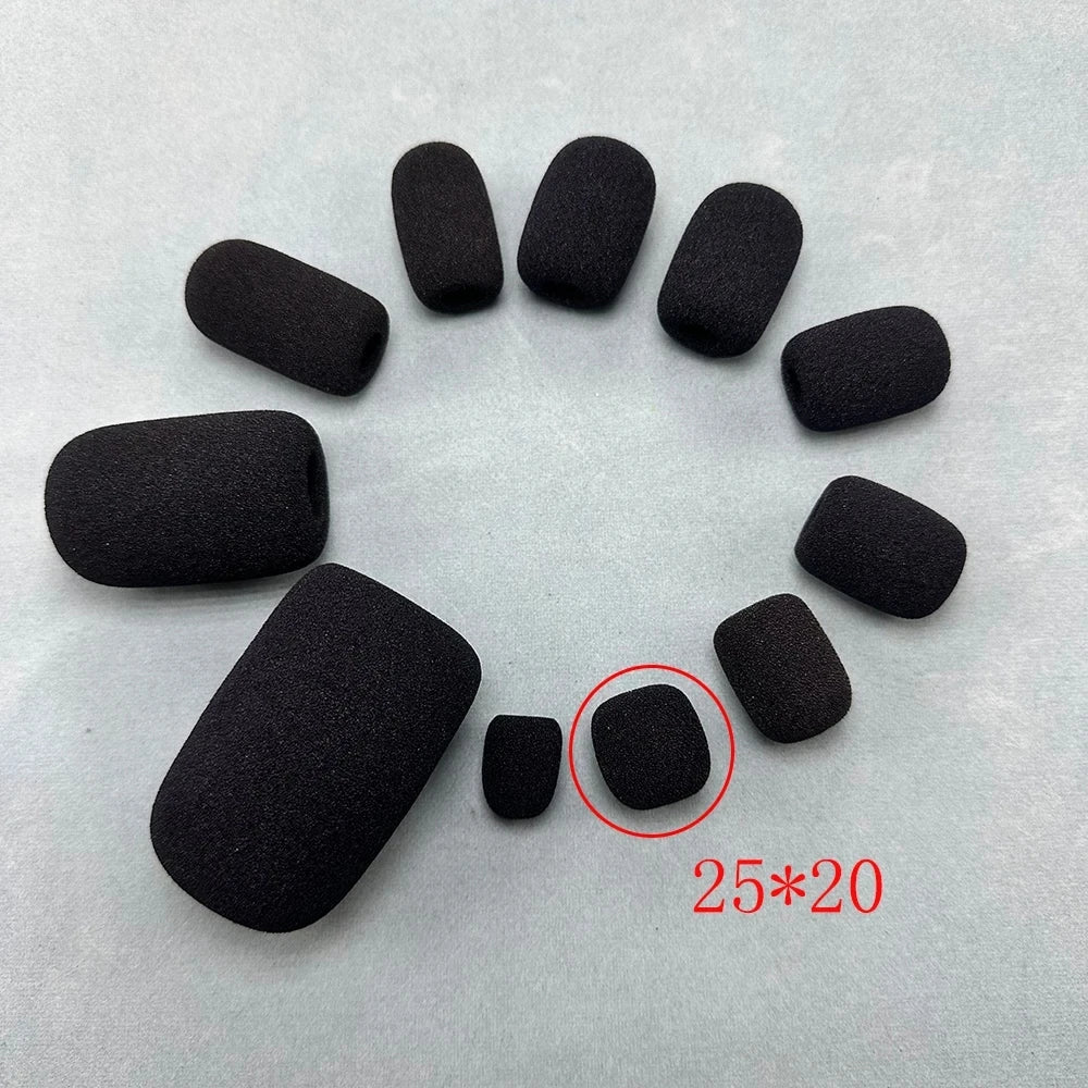 Microphone Foam Covers for Headsets and Mircophones – 10 Pack Noise Reduction Windscreens
