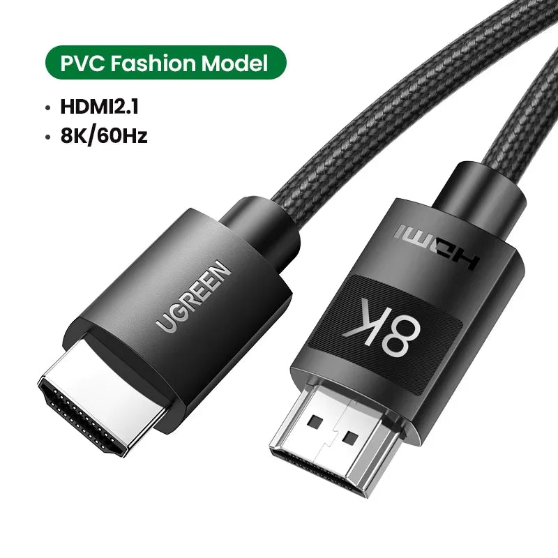 Ultra High Speed HDMI 2.1 Cable 8K 60Hz 4K 120Hz 48Gbps eARC Dynamic HDR Gaming Ready