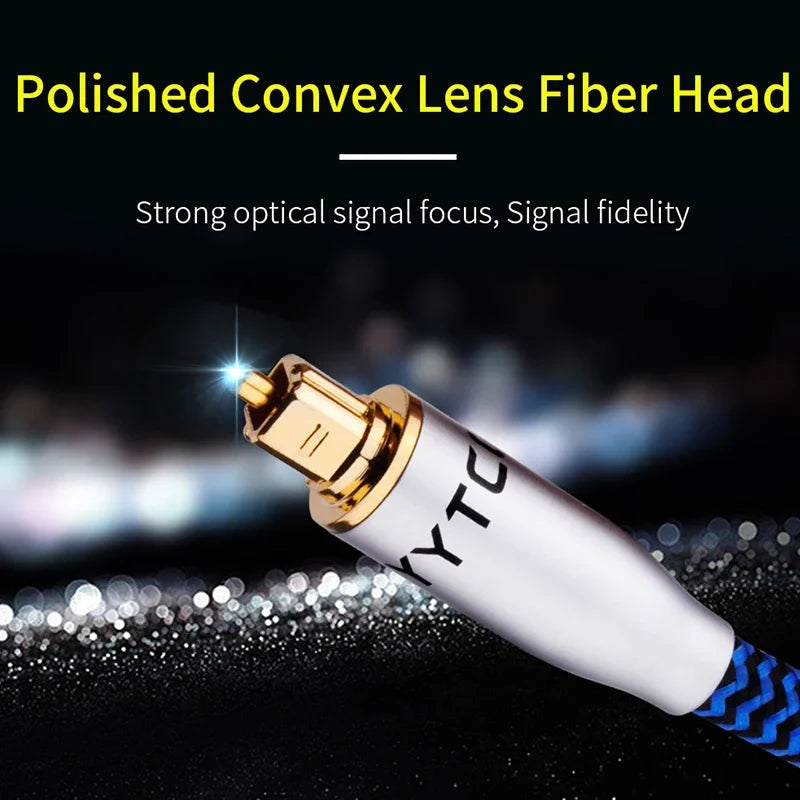 Premium Digital Optical Audio Cable Toslink SPDIF Fibre Cable for Soundbar and Amplifier