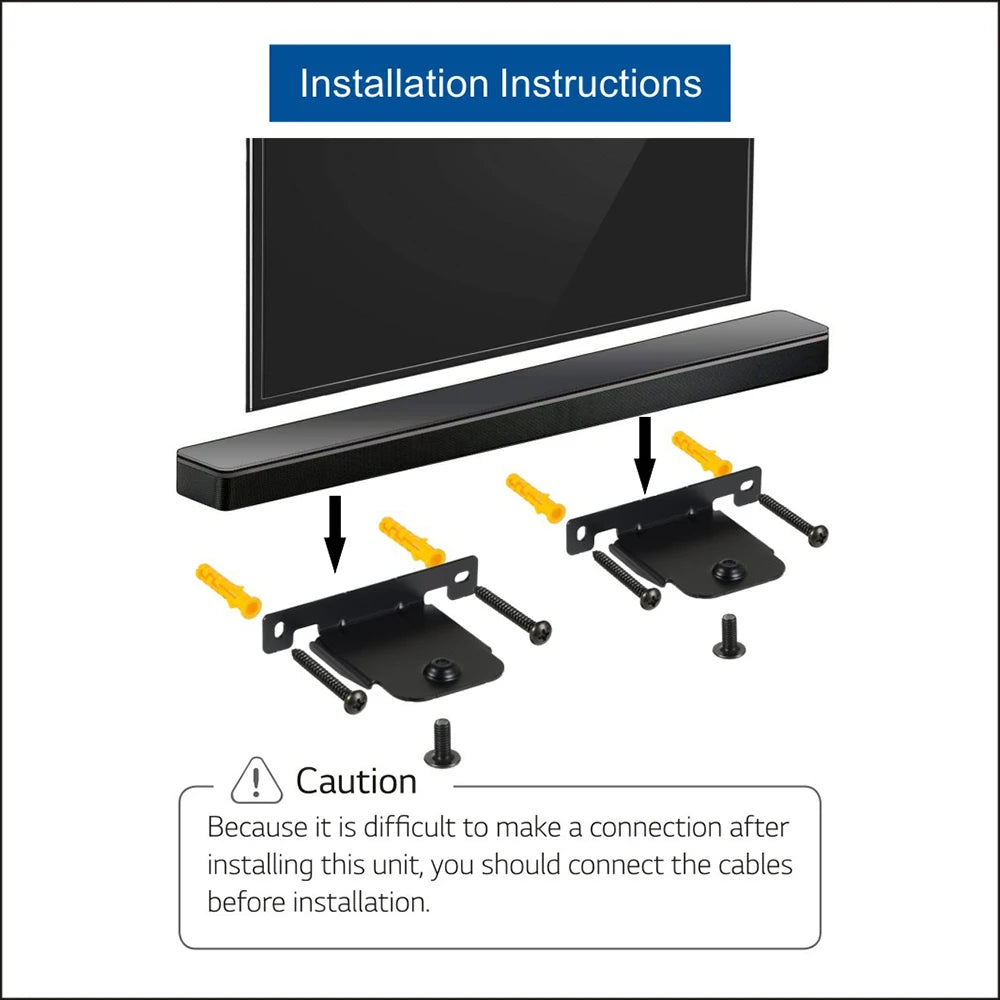 Metal Speaker Bracket Stands Pair Compatible with LG Soundbar and Surround Speakers