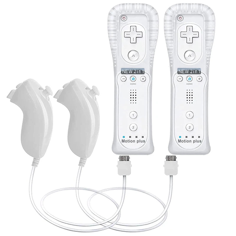 Wireless Motion Plus Remote Controller and Nunchuck Set for Wii Console Gaming Experience