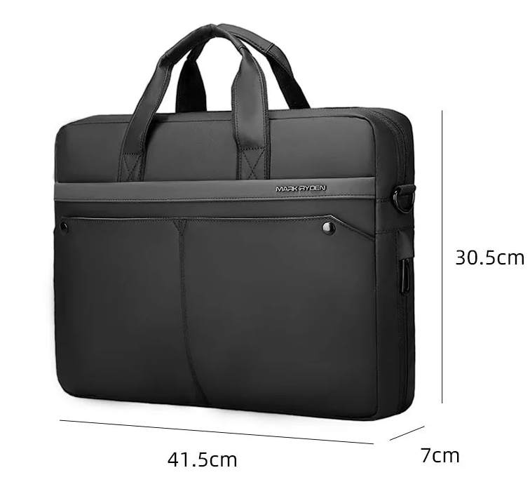 Premium Business Laptop Briefcase Water Resistant Bag with USB Charging and Organised Storage