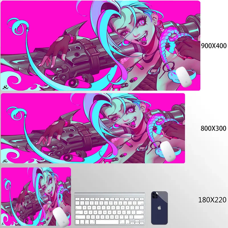 XXL Extended Gaming Mouse Mat with Anti-slip Rubber Base, Durable Edge, Desk Protection 90x40cm