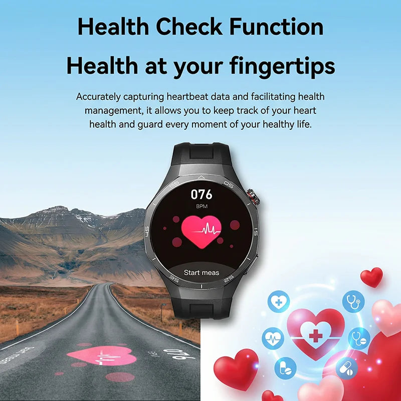 1.43" AMOLED GPS NFC Smart Watch with Bluetooth Calling & Health Monitor Waterproof Sports