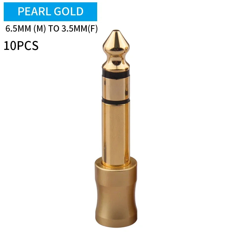 6.35mm Male to 3.5mm Female Audio Adapter Plug for Headphones Amplifiers and PCs
