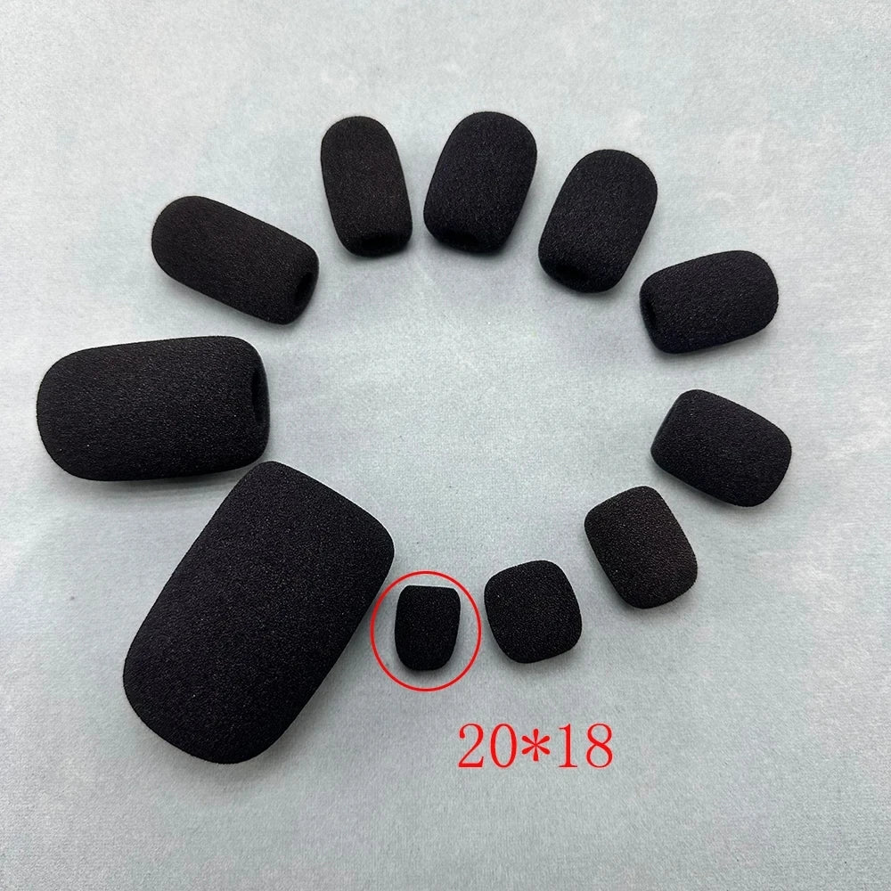 Microphone Foam Covers for Headsets and Mircophones – 10 Pack Noise Reduction Windscreens
