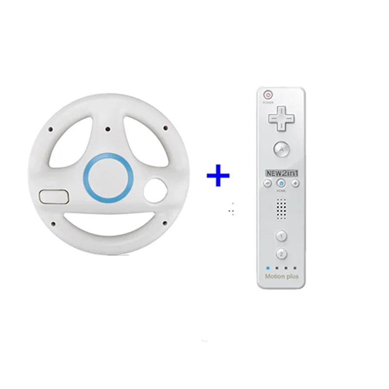 Game Racing Steering Wheel Accessories Compatible with Wii and Switch Console Controllers