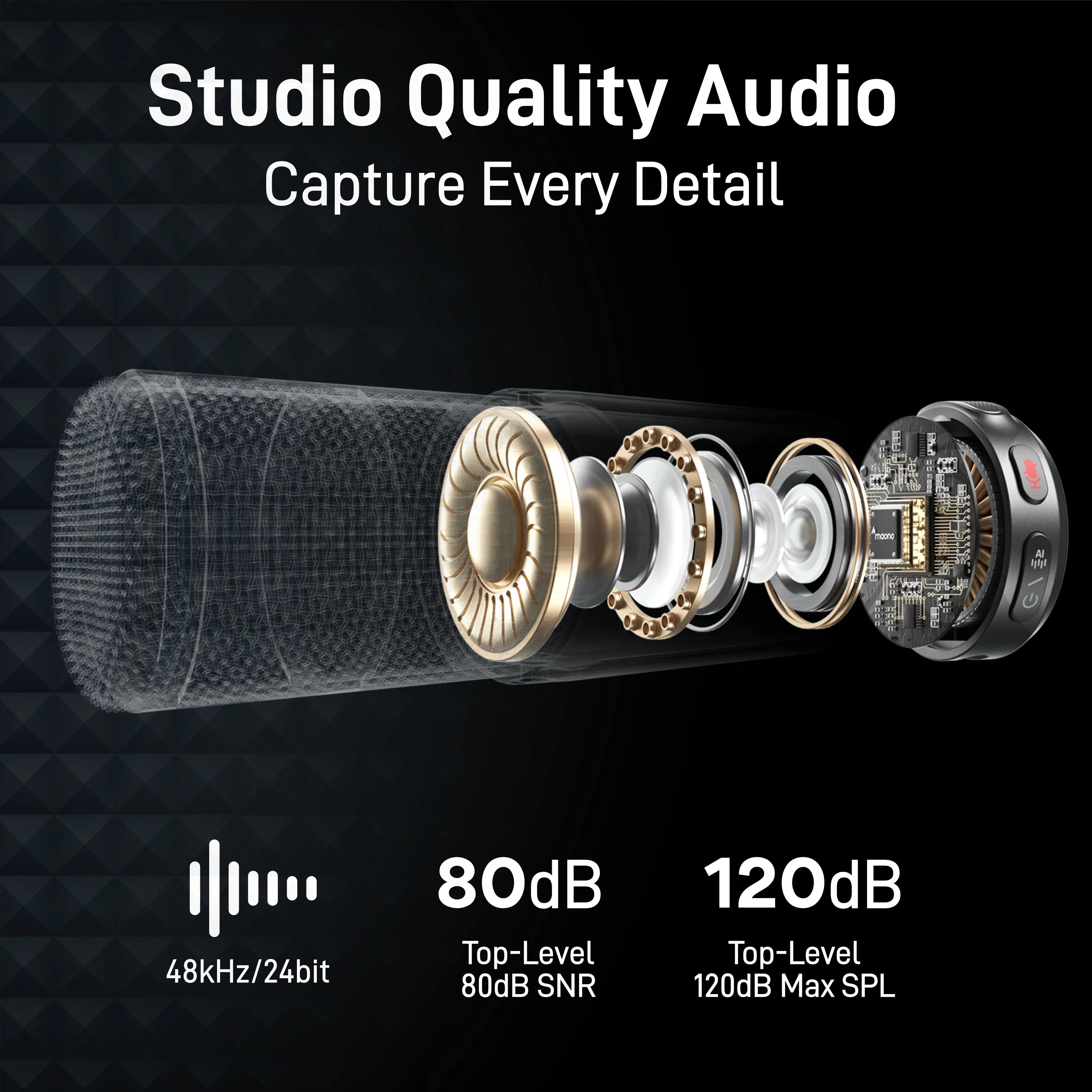 Wireless Lapel Microphone Mini Noise Cancelling Lavalier Mic for Video Recording Streaming Phone