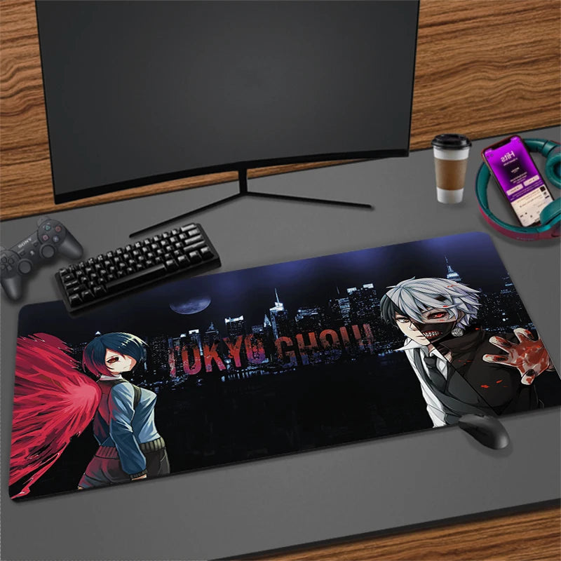 Large Anime Gaming Mouse Pad Non-Slip Rubber Mat for Keyboard and Desk, Multiple Sizes Available